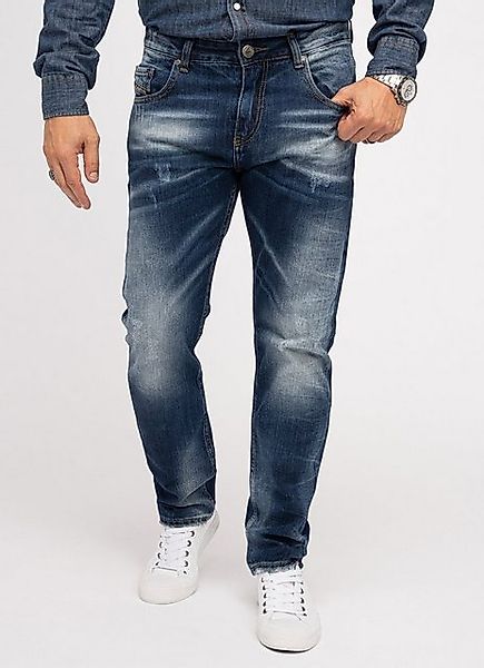 Indumentum Regular-fit-Jeans Herren Jeans Stonewashed Dunkelblau IR-503 günstig online kaufen