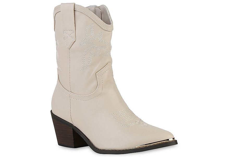 VAN HILL 839934 Cowboy Boots Damen Cowboy Boots Stiefeletten Stickereien Ho günstig online kaufen