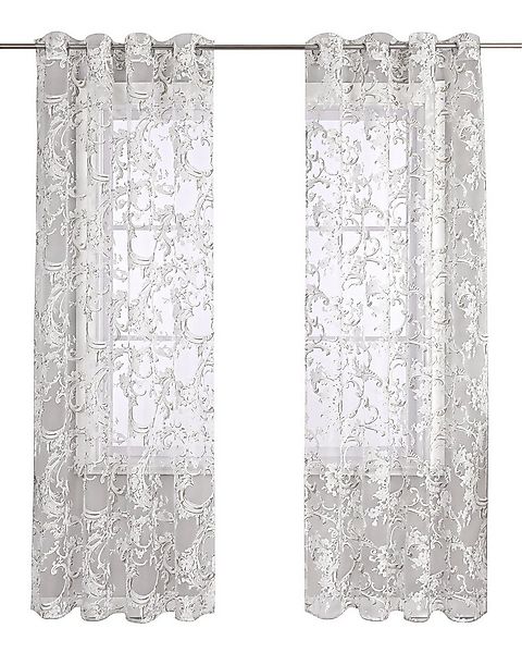 Joyswahl Gardine (1 St), Ösen, transparent, wohnzimmer modern, voile, mit R günstig online kaufen