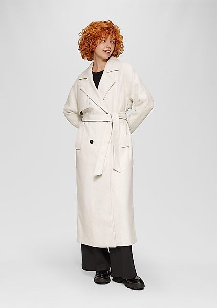 QS Funktionsmantel Trenchcoat in Wolloptik günstig online kaufen