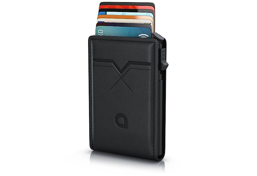 Aplic Kartenetui Leder & Alu Karten Schutzhülle für 8 bis 10 Karten MagSafe günstig online kaufen