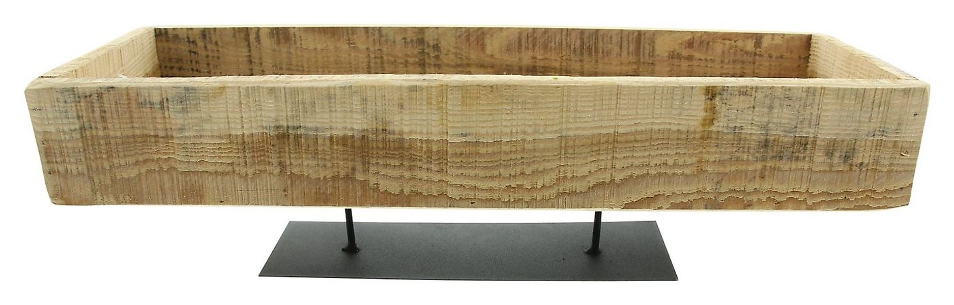 Dekoleidenschaft Dekoschale "Rustikal" im Used-Look – recyceltes Holz, Meta günstig online kaufen