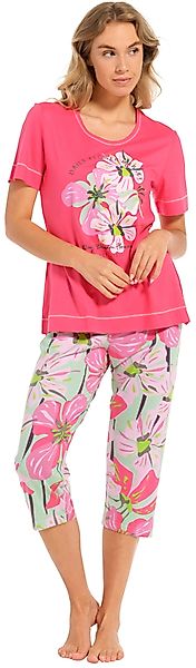 Pastunette Schlafanzug Damen Pyjama Caprihose (2 günstig online kaufen