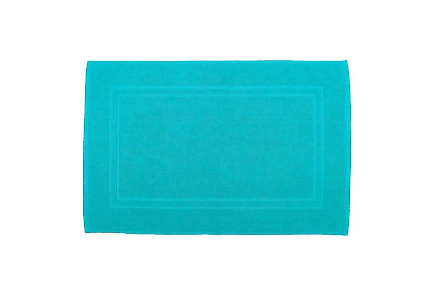Julie Julsen Badematte 1-Badematte-Türkis-50 x 40 cm, Baumwolle, Doppelrahm günstig online kaufen