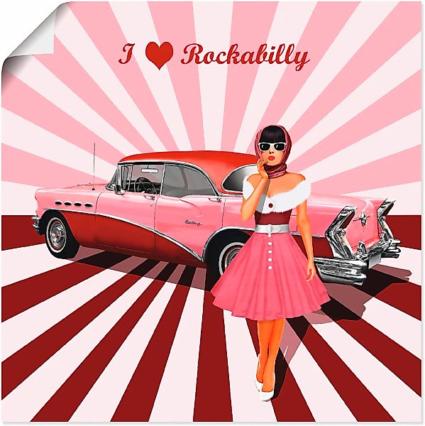 Artland Wandbild "Ich liebe Rockabilly" Ausstellungsplakate 1 Stk. tlg. als günstig online kaufen