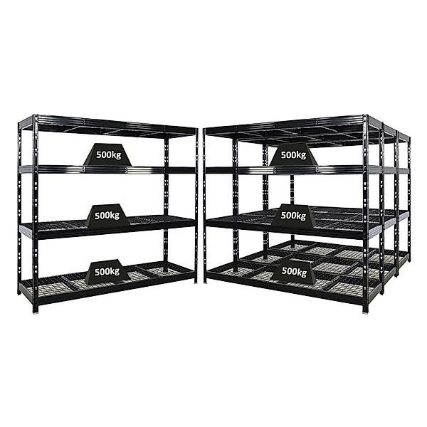 PROREGAL Mega Deal 4x Profi Schwerlastregal Rhino HxBxT 180x200x60cm 4 Gitt günstig online kaufen