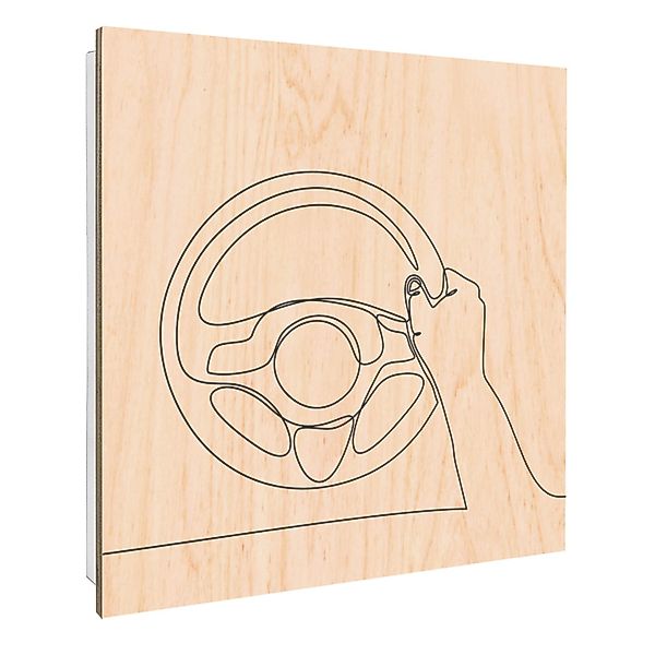 Banjado Schlüsselkasten mit Holzfront 30x30cm Weiß Scharnier Links 50 Haken günstig online kaufen