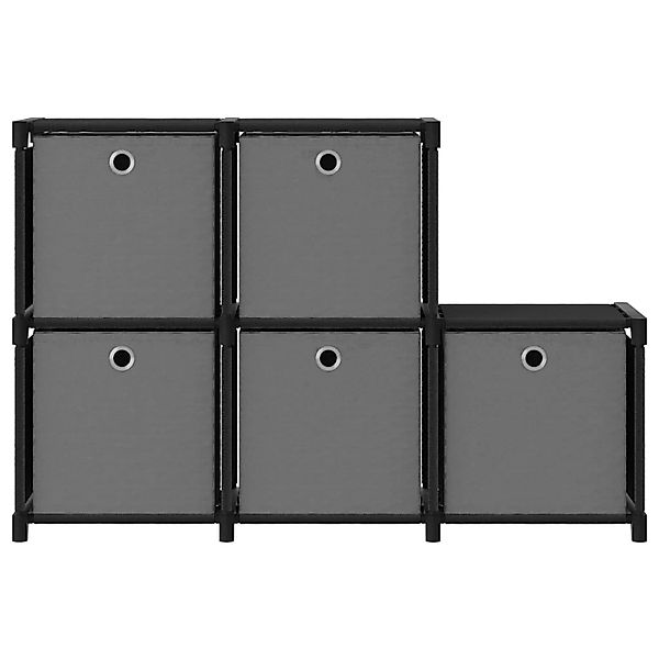 VidaXL Würfel-Regal mit Boxen 5 Fächer Schwarz 103x30x72,5 cm Stoff günstig online kaufen