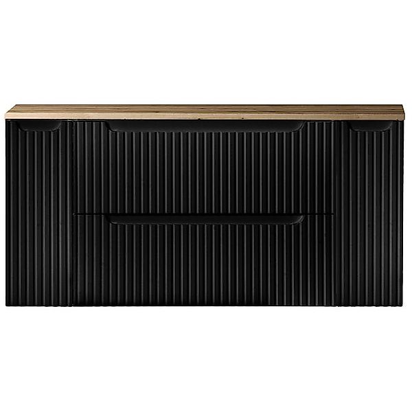 Lomadox Waschbeckenschrank NEWPORT-56-BLACK 120cm, in schwarz günstig online kaufen