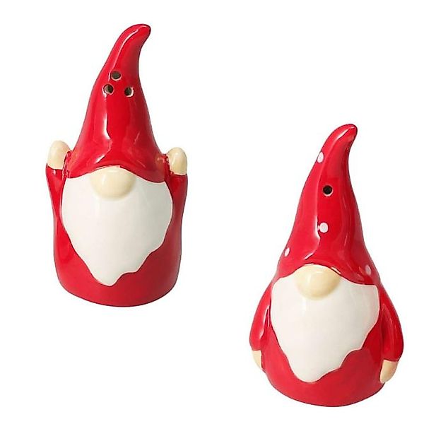 Salz und Pfefferstreuer 2er Set Weihnachtsmann Wichtel Rot, Weiß günstig online kaufen