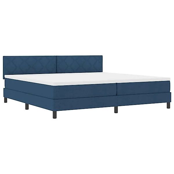 vidaXL Boxspringbett mit Matratze Blau 200 x 200 cm Stoff 3338796 günstig online kaufen
