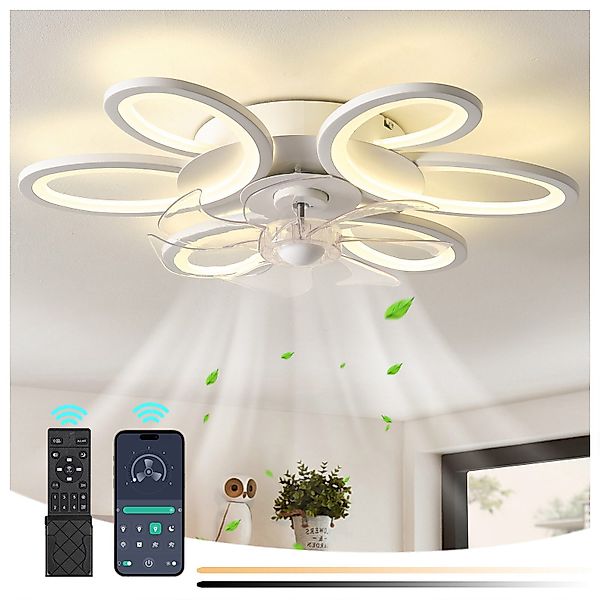 LMaxhome Deckenventilator Mit Beleuchtung Leise Dimmbar günstig online kaufen