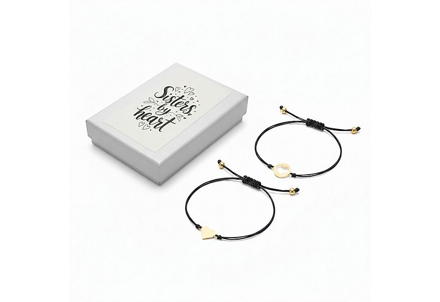 KARMA Armband Set Armband Set Freundschafts Armband 2er Set (Herzmotive, Ar günstig online kaufen