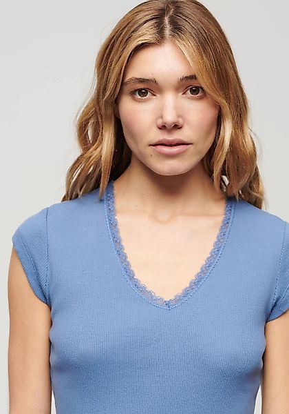 Superdry T-Shirt ESSENTIAL LACE TRIM V TEE günstig online kaufen