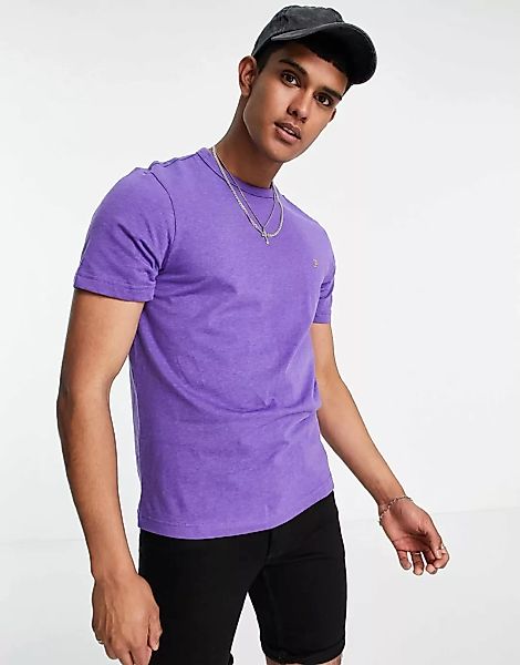 Farah – Danny – T-Shirt aus Bio-Baumwolle in Lila günstig online kaufen