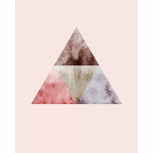 Komar Poster Triangles Top Red Abstrakt B/L: ca. 40x50 cm günstig online kaufen