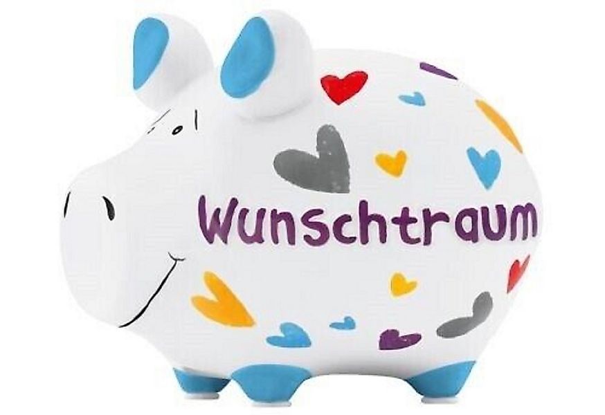 Wurm Spardose KCG Sparschwein "Wunschtraum" Keramik Bunt 12x9x9cm günstig online kaufen