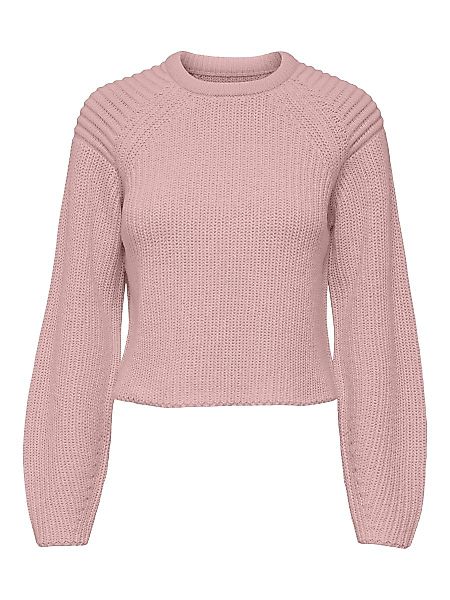 ONLY Gerippter Strickpullover Damen Pink günstig online kaufen