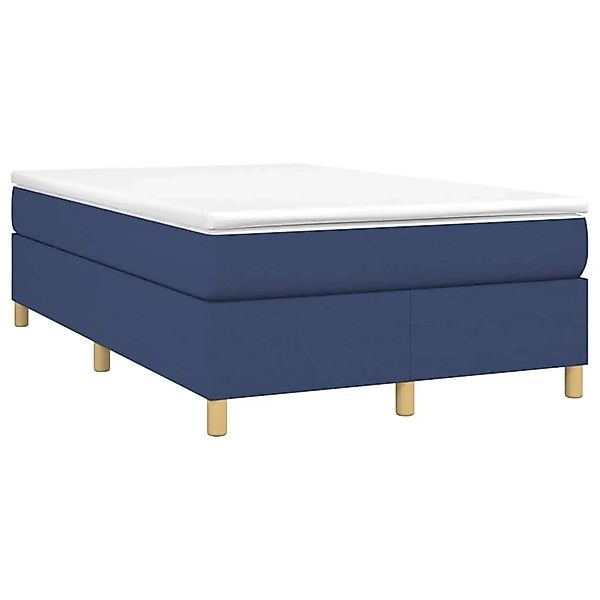 vidaXL Boxspringbett mit Matratze Blau 120x190 cm Stoff 3269696 günstig online kaufen