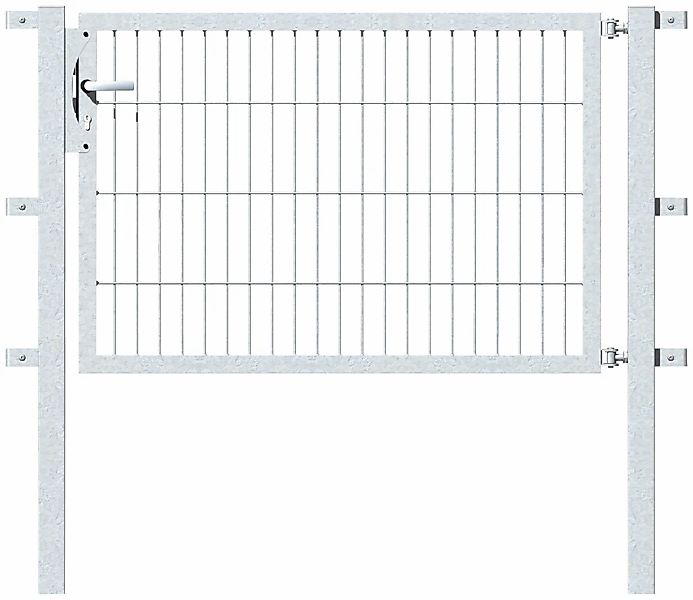 Metallzaun Einzeltor für Doppelstabmatte verzinkt z. Einbeton. 140 cm x 100 günstig online kaufen