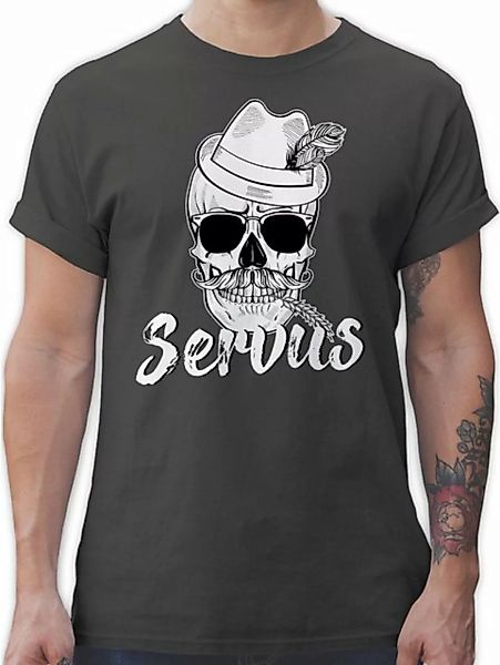 Shirtracer T-Shirt Bayern Totenkopf Servus Mode für Oktoberfest Herren günstig online kaufen