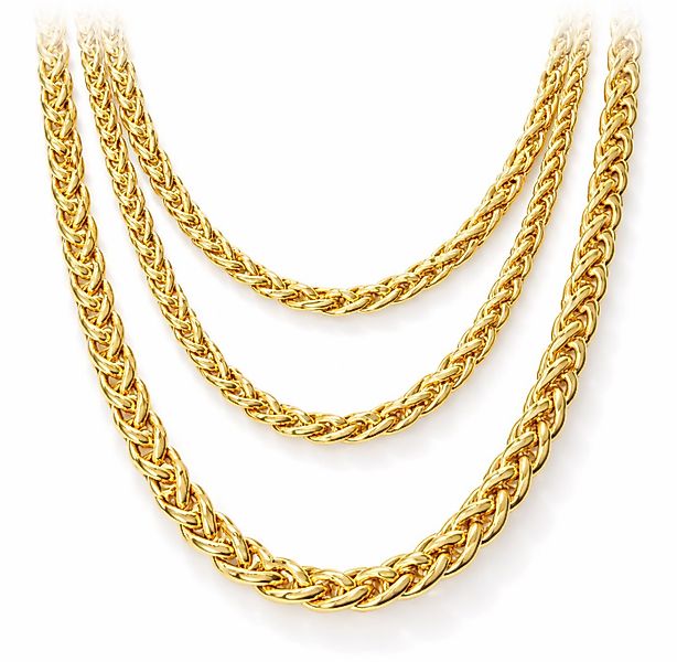 FASCHINFEVER Kostüm Goldkette ca 50 cm – Panzerkette gold für Fasching & Ka günstig online kaufen