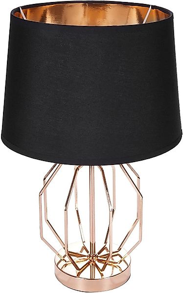 BRUBAKER Nachttischlampe Vintage Tischlampe Gold Gitter günstig online kaufen