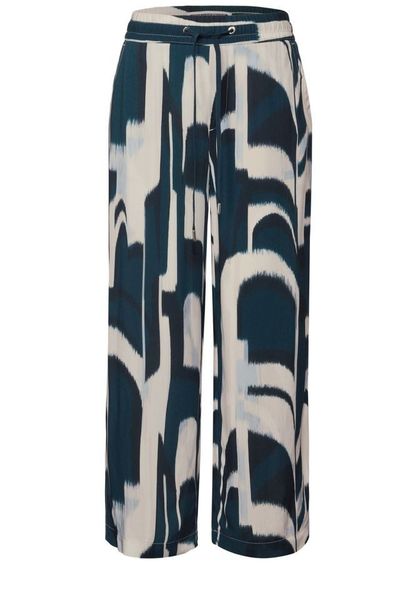 STREET ONE Stoffhose – Gemusterte Wide günstig online kaufen