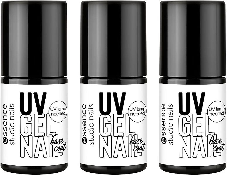 Essence Unterlack studio nails UV GEL NAIL base coat, 3-tlg., mit leichter günstig online kaufen