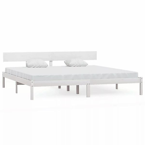vidaXL Massivholzbett Schwarz Kiefer 180x200cm UK Super King1135354 günstig online kaufen