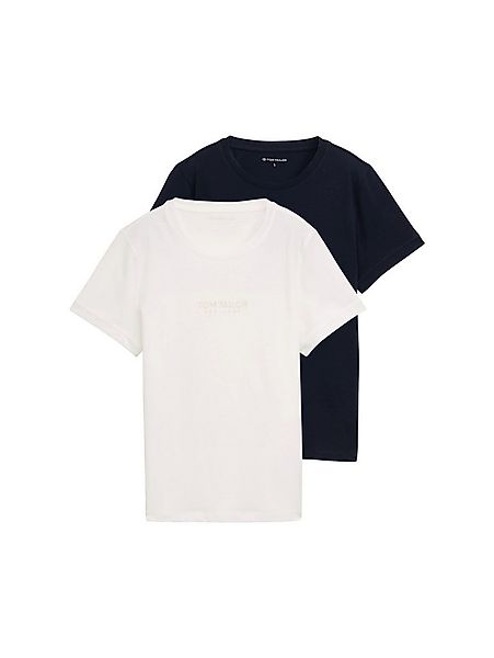 TOM TAILOR T-Shirt (Packung, 2-tlg) mit Logo Schriftzug günstig online kaufen