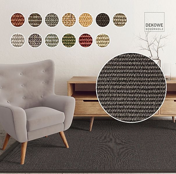 Dekowe Sisalteppich "Mara S2 mit Bordüre" rechteckig 5 mm Höhe Flachgewebe, günstig online kaufen