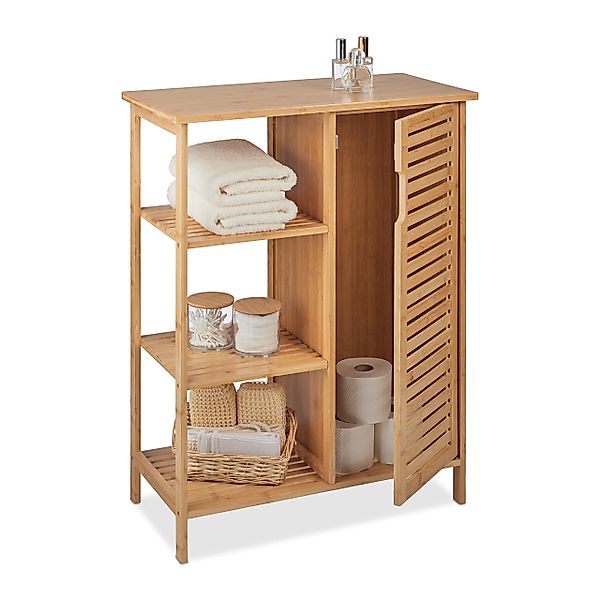 relaxdays Badregal Badschrank aus Bambus günstig online kaufen