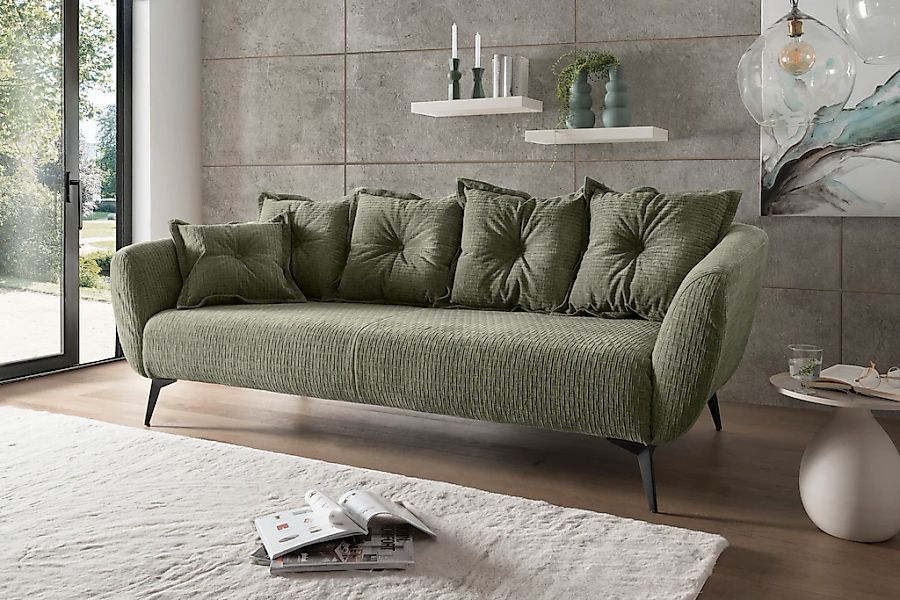 Home affaire 3-Sitzer "Baggio Breite 236 cm, modernes Sofa, hoher Fuß, bequ günstig online kaufen