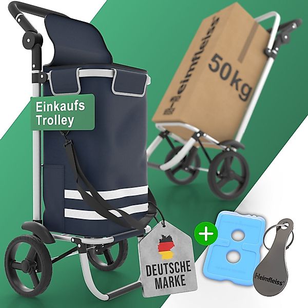 Heimfleiss® Einkaufstrolley Klappbarer Einkaufstrolley mit Kühlfach günstig online kaufen