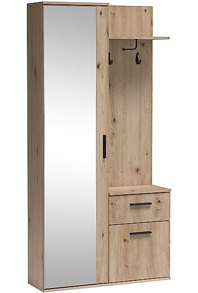 Marmex Möbel Kompaktgarderobe LUX EICHE ARTISAN günstig online kaufen