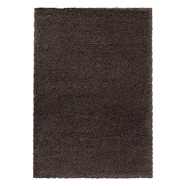SchönesWohnen24 Hochflor-Teppich Hochflor Teppich FLUFFY Braun günstig online kaufen