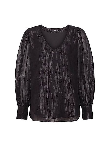 Esprit Collection Langarmbluse Bluse aus Lamee mit Ballonärmeln günstig online kaufen