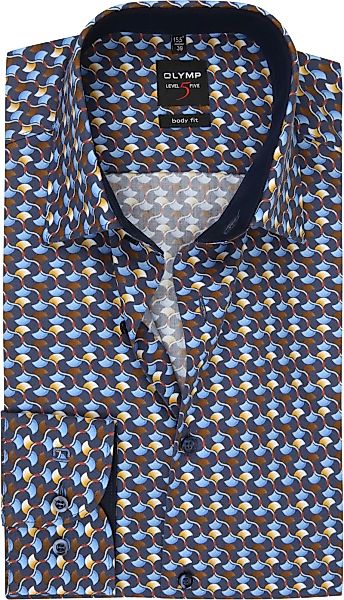 OLYMP Lvl 5 Hemd Design Blau - Größe 38 günstig online kaufen