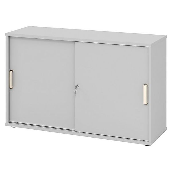 bümö Aktenschrank office Schiebetürenschrank Dekor: Grau - Griffe: Streifen günstig online kaufen