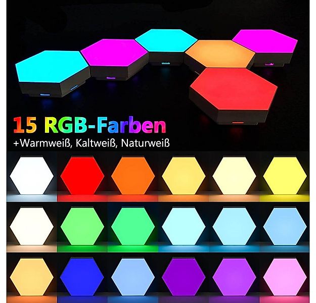 Qualra LED Nachtlicht Hexagon RGB Gaming Wandleuchte Sechseck LED Panel mit günstig online kaufen
