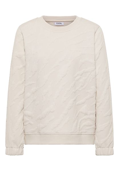 CECIL Sweatshirt Strukturmuster Sweatshirt günstig online kaufen