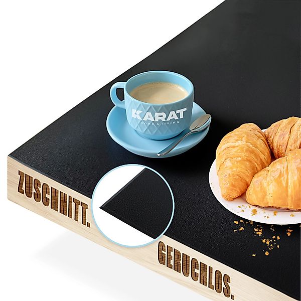 KARAT Tischfolie Empire mit Abgeschrägter Kante Schwarz 80 x 60 cm günstig online kaufen