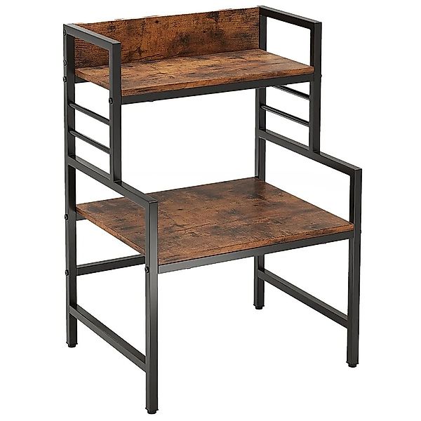 Costway 3-Stufiges Mikrowellenregal 52 x 42 x 78 cm mit Metallrahmen günstig online kaufen