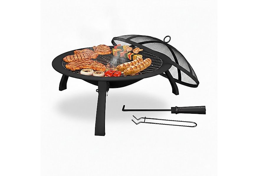 relaxdays Feuerschale mit Grillrost günstig online kaufen