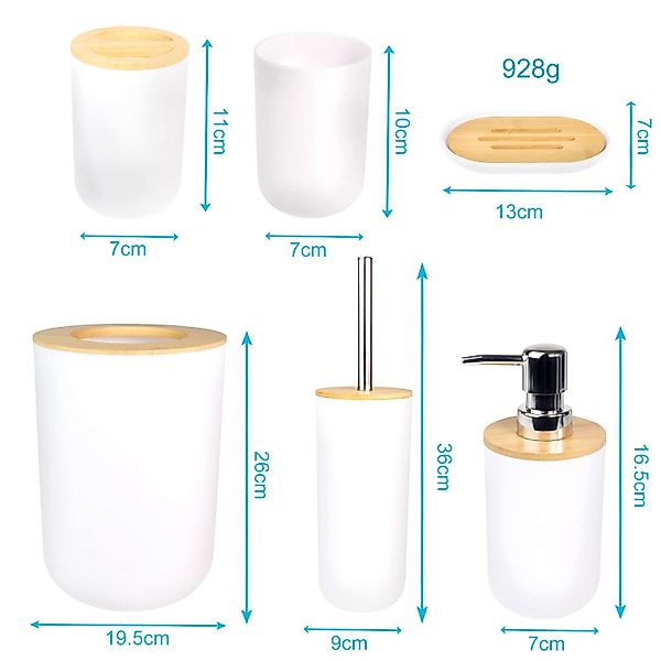 Intirilife Badaccessoire-Set, Set, 6 tlg., Zahnbürstenbecher günstig online kaufen