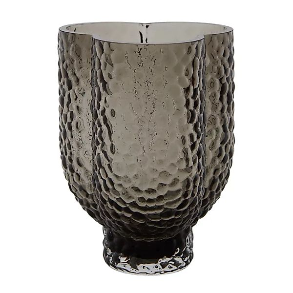 Vase Arura Trio glas grau / 13,5 x 11,9 x H 18 cm - Strukturglas - AYTM - G günstig online kaufen