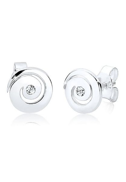 Elli Paar Ohrstecker Spirale Rund Schmuck Geschenk mit Kristallen von Swaro günstig online kaufen