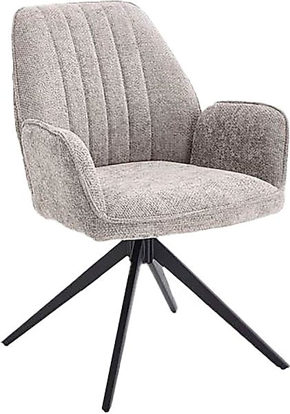 Home affaire Drehstuhl "Campanet" () 2 Stk. Bouclé moderner Drehstuhl mit g günstig online kaufen