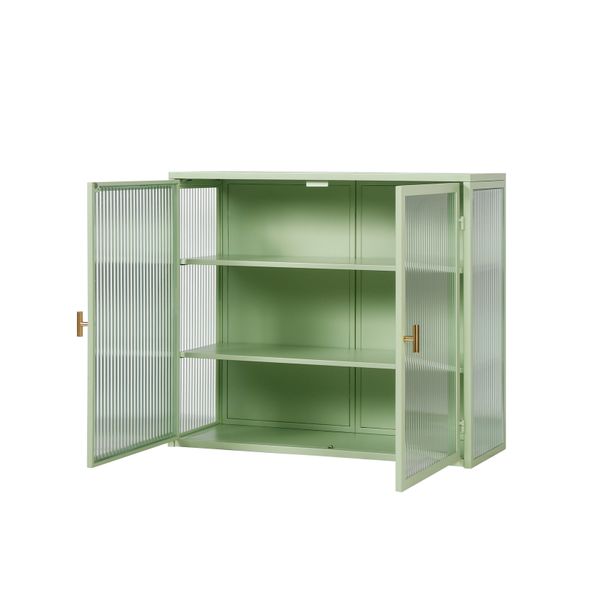 OKWISH Hängeschrank mit Glastüren, dreistufiger Stauraum günstig online kaufen